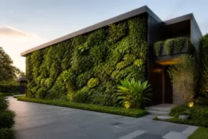 Mur vegetal moderne et luxueux