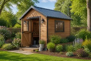 Cabane de jardin accueillante